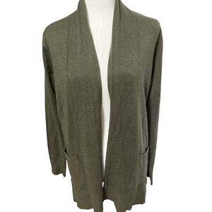 Pink Clover Women's Cardigan Size Small Olive Green Long Pockets Stitch Fix NWT